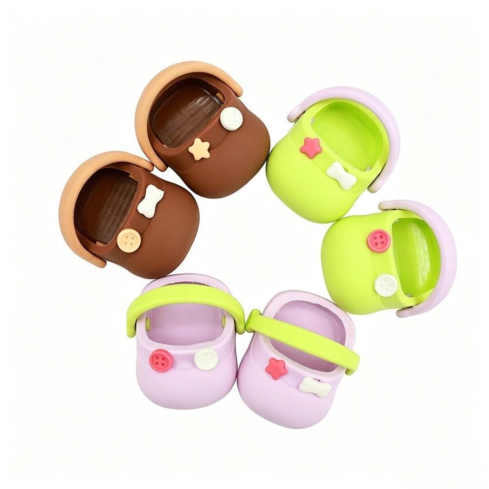 Big Head Shoe Doll Slippers Round Toe Cartoon Slippers Mini Silicone Slippers Children Toys