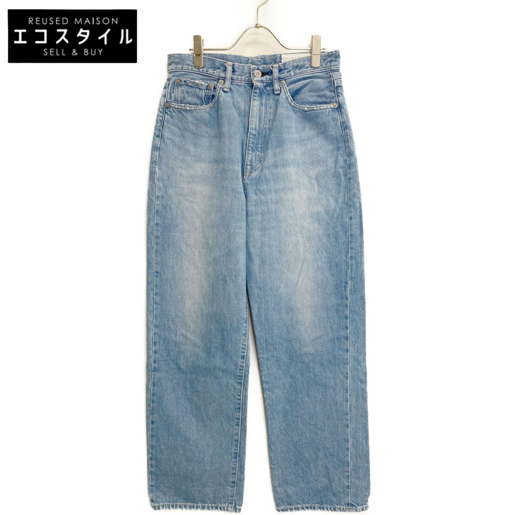 KURO OPTIMA Blue Wash Wide Tapered Denim Pants Bottoms 27 blueUsed