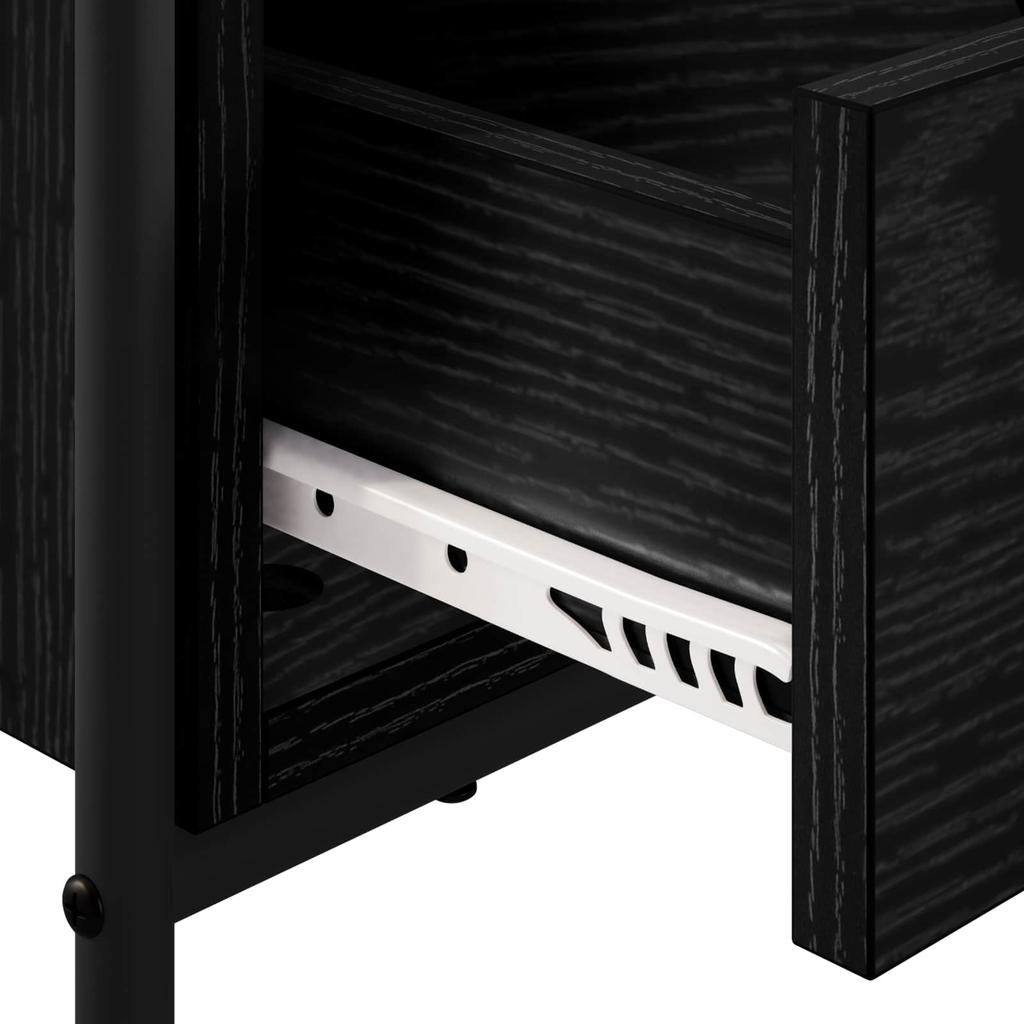 Coffee Table Black Oak Look 99.5 x 49 x 46 cm Engineered Wood