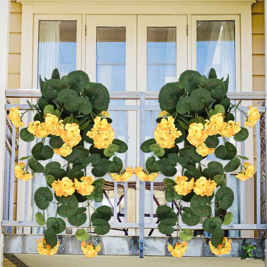 Подвесная искусственная Malus Spectabilis 11 веток Устойчивый к УФ-лучам Реалистичный искусственный цветок Свадебная вечеринка В помещении На открытом воздухе Сад Настенный декор Искусственный цветок