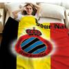1PC Club Brugge KV Custom Name Patterned Flannel Blanket Suitable For All Seasons for Home Decor Warmth and Comfort Gifts Holiday Present