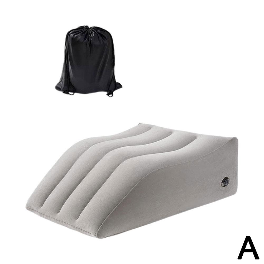 Portable Inflatable Elevation Wedge Leg Foot Pillow Folding Air Pillow Cushion Travel Office Home Leg Up Relaxing Feet Rest Pad