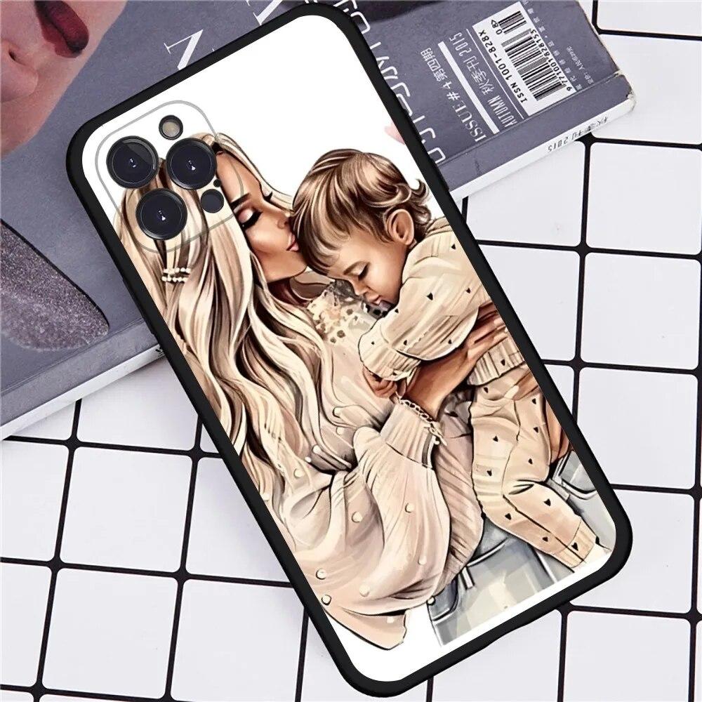 Чехол для телефона «Мама, девочка, сын» для iPhone Samsung Galaxy Redmi Xiaomi Oppo OnePlus Note SA 7 8 9 10 11 12 13 14 20 21 22 23 53 54 Pro Max Plus Ultra