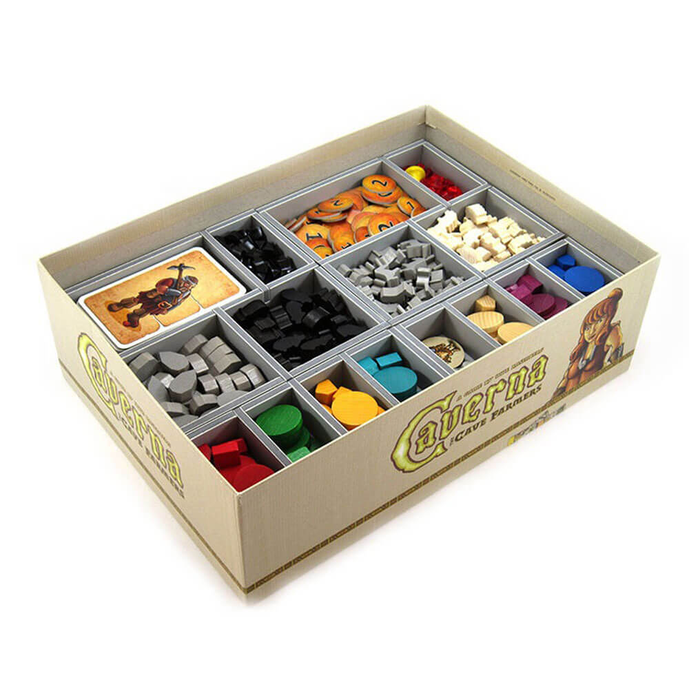 Сложенные космические игровые вставки Caverna Expansion Games