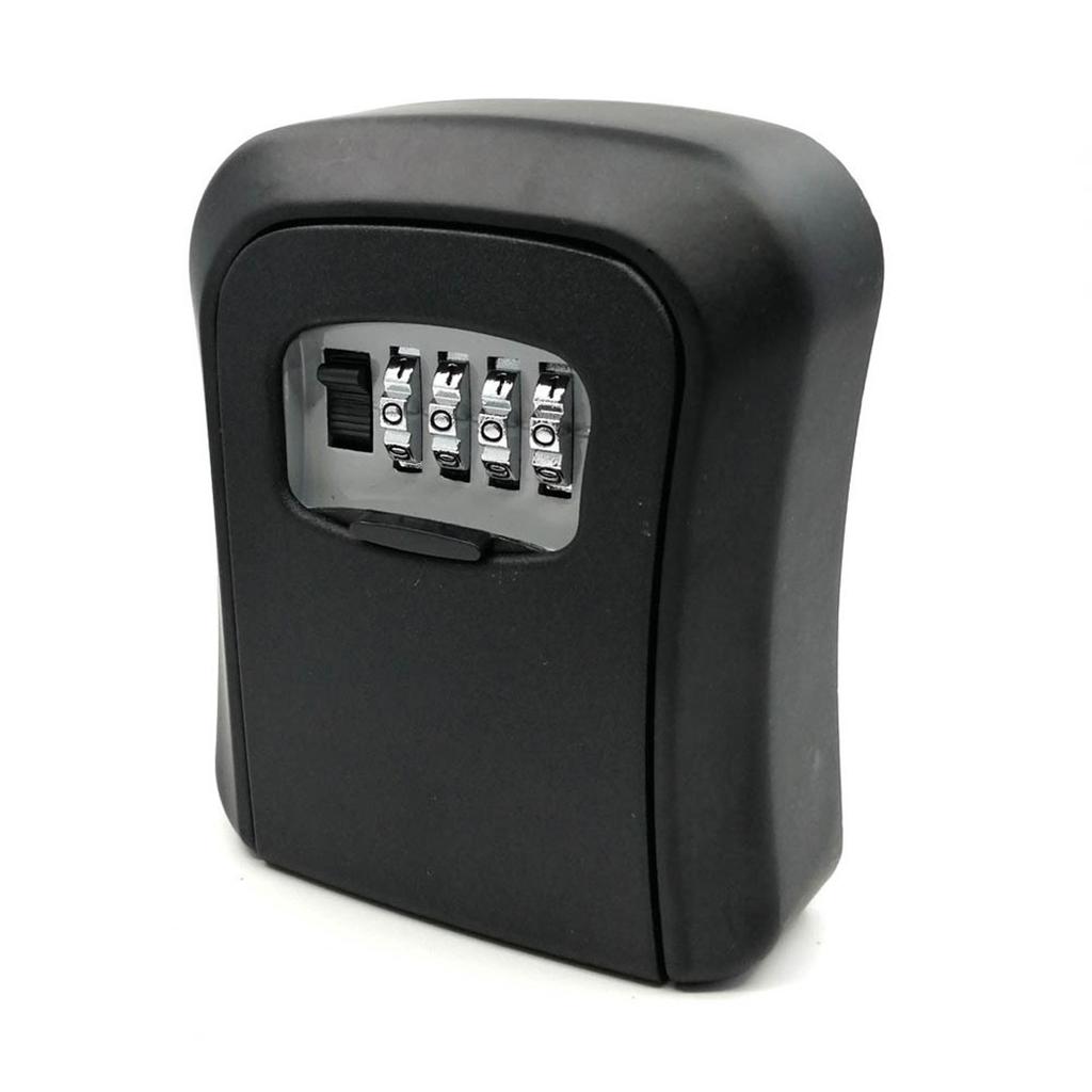 4 Digit Combination Lock Key Safe for Outdoor Wall Mount Aluminum Alloy Security Storage Box for Keys and Wallets