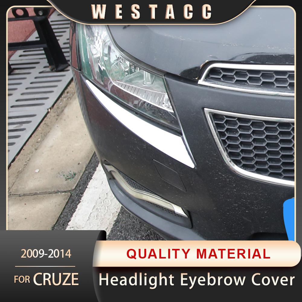 2 шт. хромированная фара, наклейка для бровей, наклейка для Chevrolet Cruze Sedan 2009 2010 2011 2012 2013 2014 2015