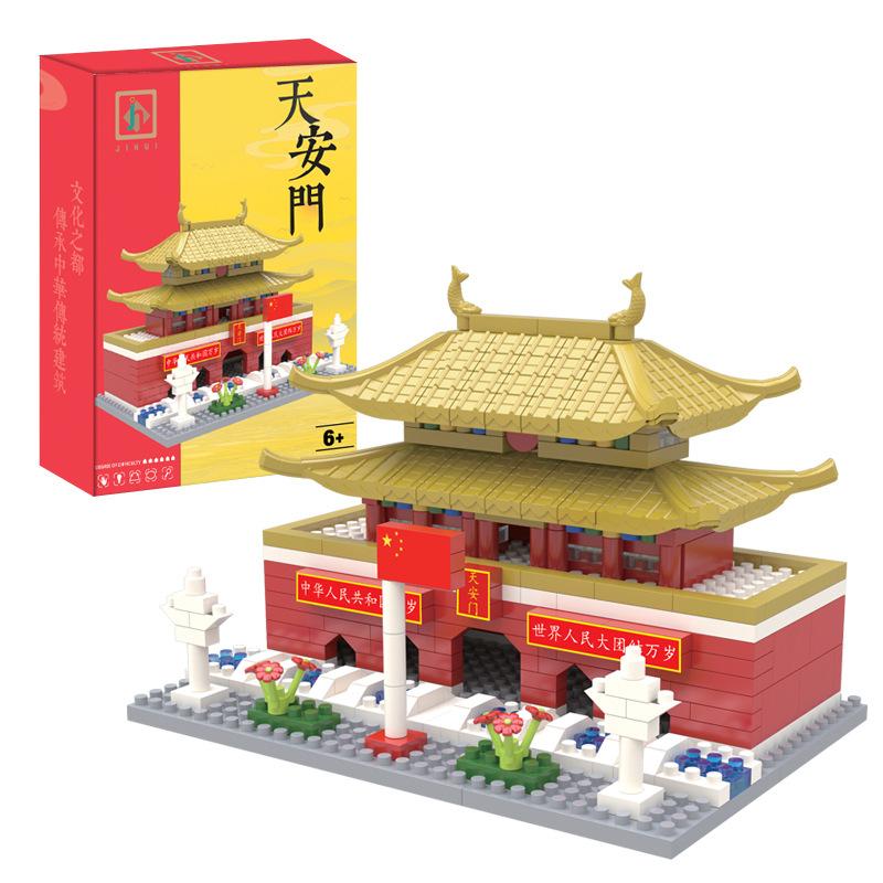 Пазл Мозаика Микро Бриллиант Мелкие Детали Конструктор Площадь Тяньаньмэнь Сложно Собирать Строительная Модель Игрушки
