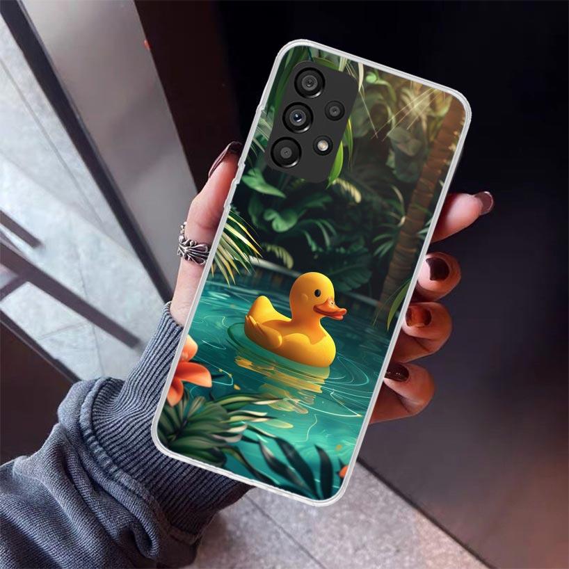 Чехол для телефона с резиновыми уточками для бассейна для Samsung Galaxy A12 A52S A42 A32 A22 A51 A50 Note 20 Ultra 10 S10 Plus A71 A70 A31 A30