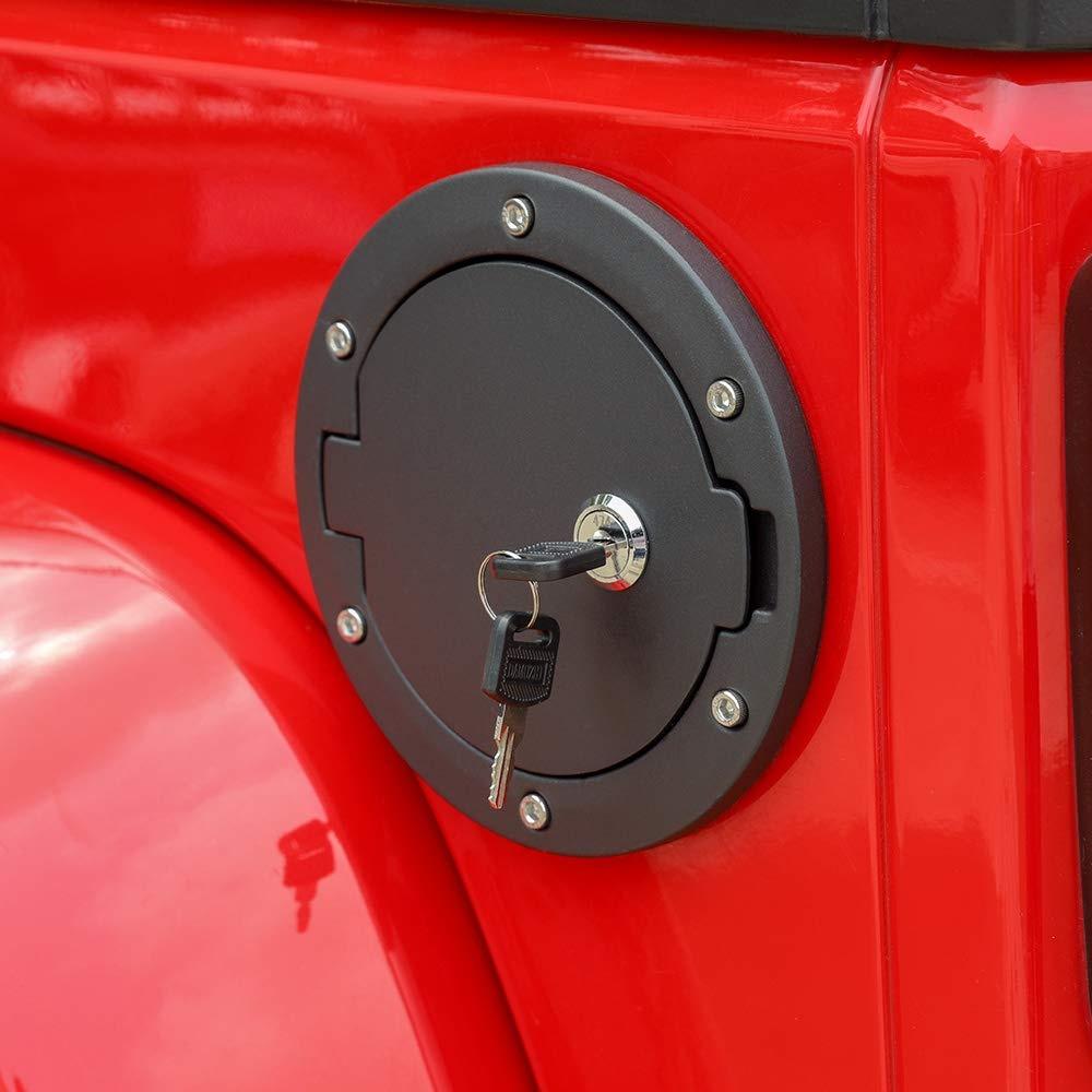 Аксессуары для Jeep Wrangler JK & Unlimited 2007-2018 2017 2016 ABS крышка топливной двери с замком крышки бензобака автомобиля