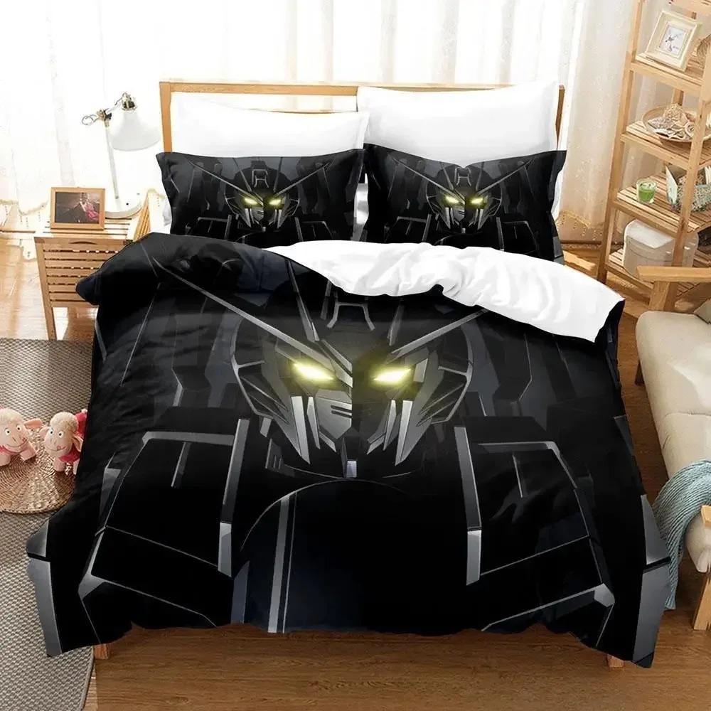 New Anime Robot Bedding Set Single Twin Full Queen King Size Bed Set Adult Kid Bedroom Duvet Cover Sets 3D Print Bed Sheet Set