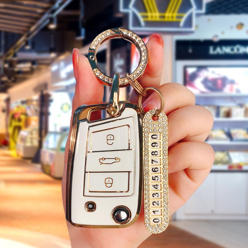 Volkswagen Key Case for Sagitar, Bora, Golf, T-Roc, Tiguan L, Passat, Lavida, Lamando