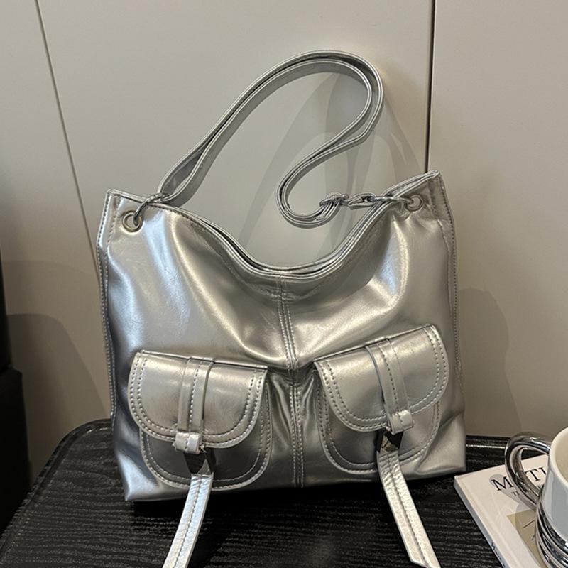 Women's 2025 New Fashion Single Shoulder Crossbody Pocket High Sense Commuting Underarm Tote Bag Large Capacity Commuting Convenience