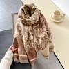 Зимний шарф 2024 года для женщин, роскошный кашемировый шарф, пашминовые женские шали и палантины с ретро-винтажным принтом, роскошные шарфы, одеяло