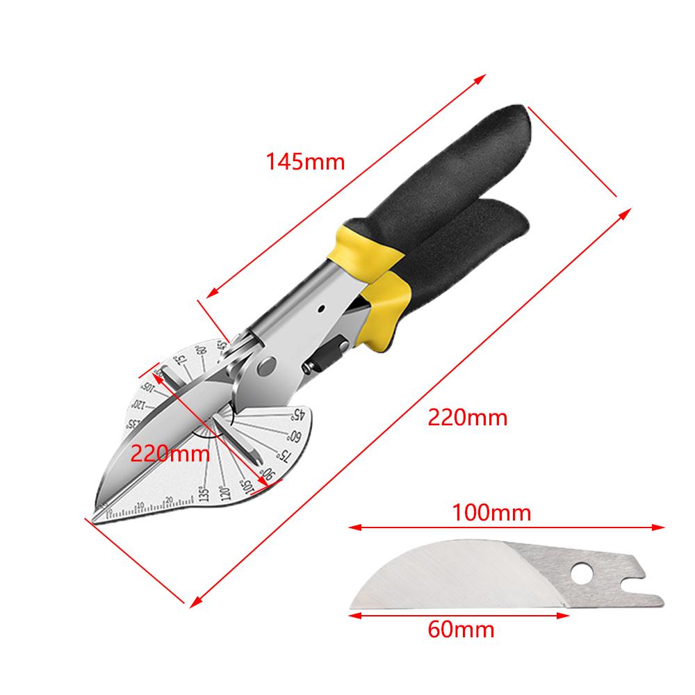 Miter Shears for Angular Cutting Molding Crafting with Two Replacement Blades