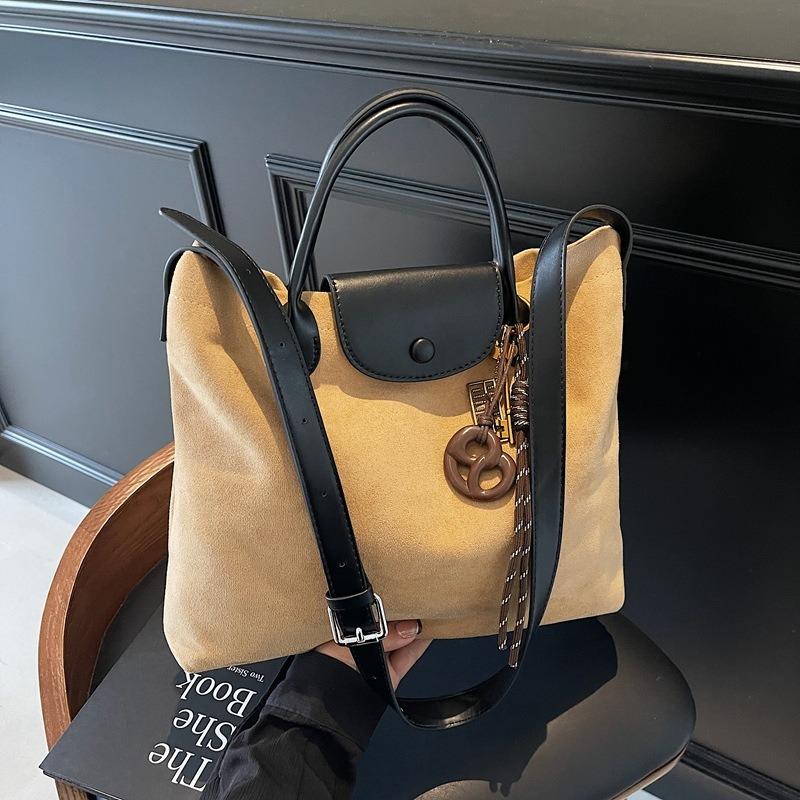 Замшевая сумка женская большой вместимости новая ретро повседневная сумка-мессенджер высококлассная сумка-тоут для通勤