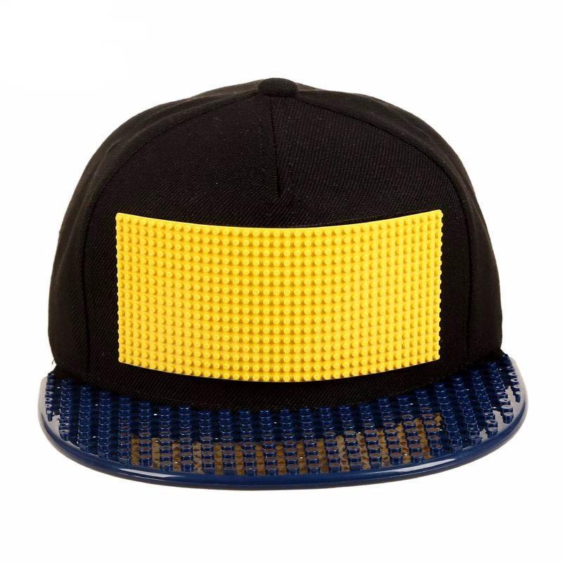 Men Customize Diy Baseball Hat Legos Cap Blocks Bricks Trucker Snapback Hat For Women Detachable