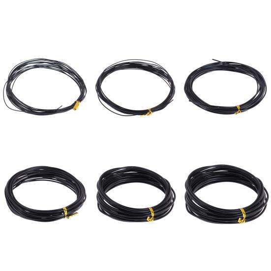 1 рулон, 5 м, проволока для бонсай, гибкая, многоразовая, нержавеющая, гибкая, удобная для хранения, форма растения, 6 размеров, тренировочная ветка бонсай, черная проволока для балкона