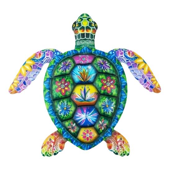 Metal Sea Animal Wall Decoration Colorful Turtle Fish Seahorse Crab