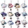 Anime Keychain Scaramouche Kaedehara Kazuha Klee Double Sided Acrylic Pendant Key Rings