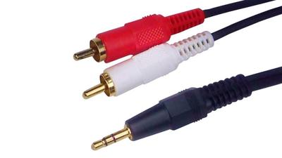 Аудиокабель OFC Stereo Mini Plug на RCA Красный и Белый MST-10 3,5 мм (10м)