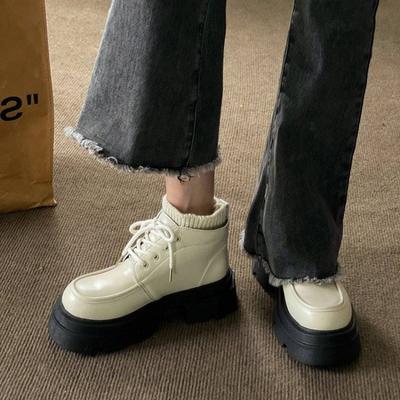 Обувь армейские короткие туфли для женщин в стиле панк, ботильоны с круглым носком на платформе, белые женские ботильоны в готическом стиле, высокое качество, ПУ