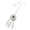 [N3112] - Black Silver 'Navajos' Long Necklace