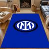 Blue Interlocked Letters Logo Design Patterned carpet, non slip mat suitable for living room and bedroom sofas