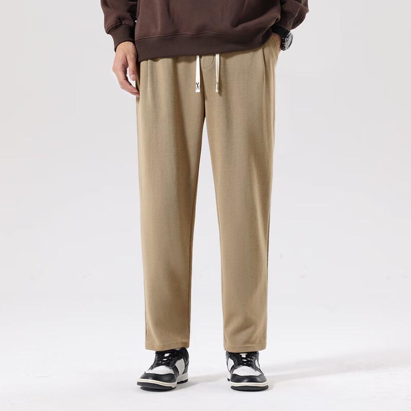 Мужские вафельные зауженные брюки MINISO из плотной ткани для повседневной носки