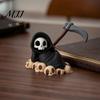 Трехмерная текстурная статуэтка Мини Жнеца, 3D-печатный Хэллоуинский череп, украшение для вечеринки, фигурка для стола, письменного стола, полки, дома