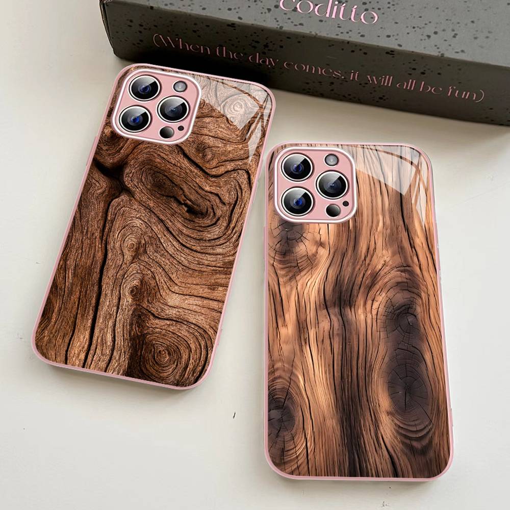 Арт Текстура Дерева Для IPhone 14 13 12 Mini 11 Pro XS Max X XR 14 Plus Закаленное Стекло Чехол