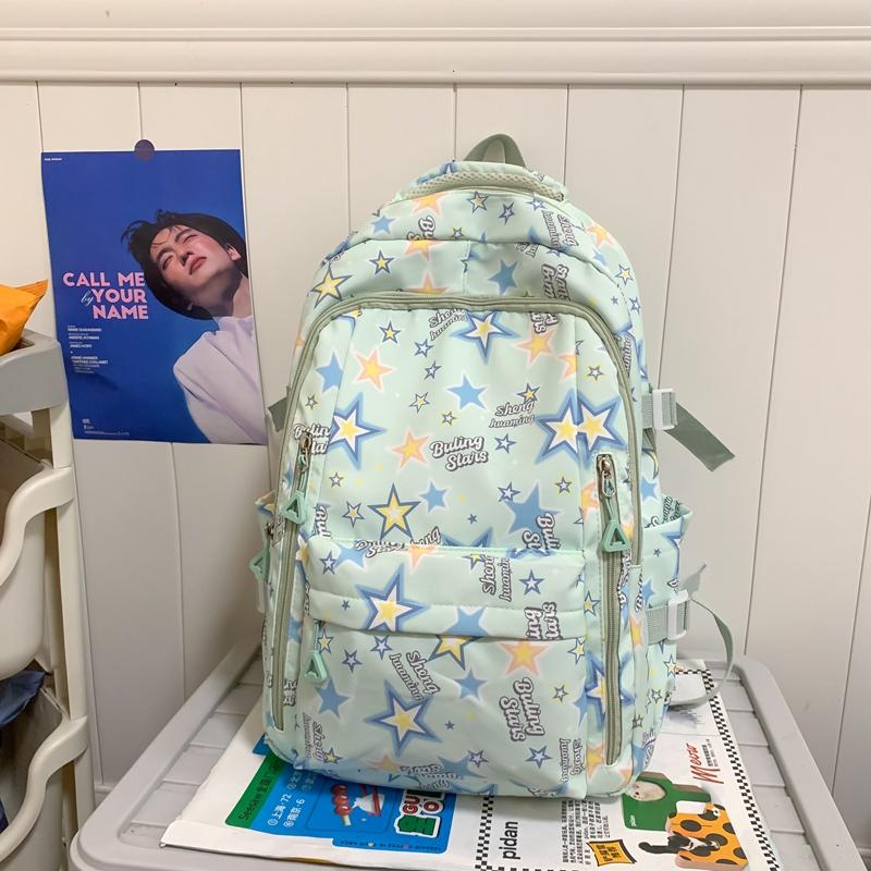 Школьный рюкзак для ученицы средней школы, рюкзак большой емкости с принтом