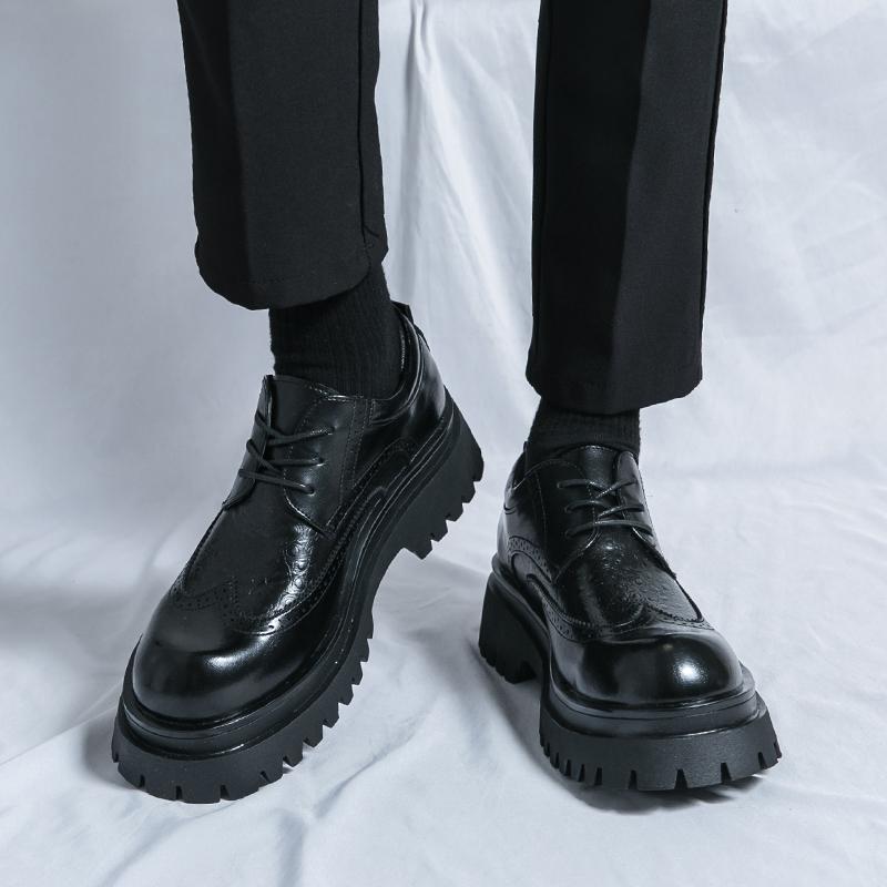 Модные мужские туфли-броги класса люкс в дизайнерском стиле на толстой подошве, элегантные и изысканные, популярная обувь для джентльменов, свадебная обувь