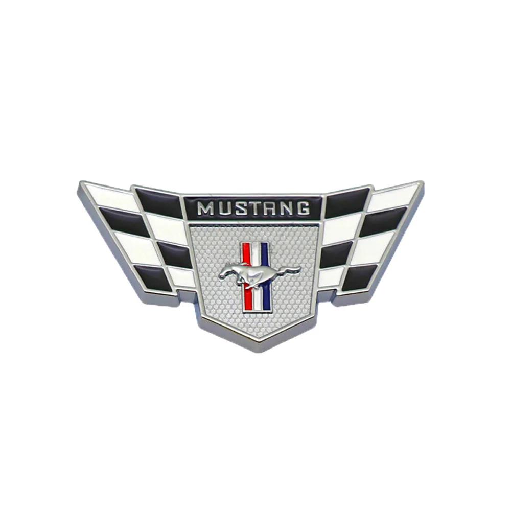 XJGE5 1pc 6.5x3.4cm Metal Car Horse Badge Trunk Sticker for Ford Mustang 2.3T Shelby GT350 GT500 GT 2015-2017 Rear Logo Emblems