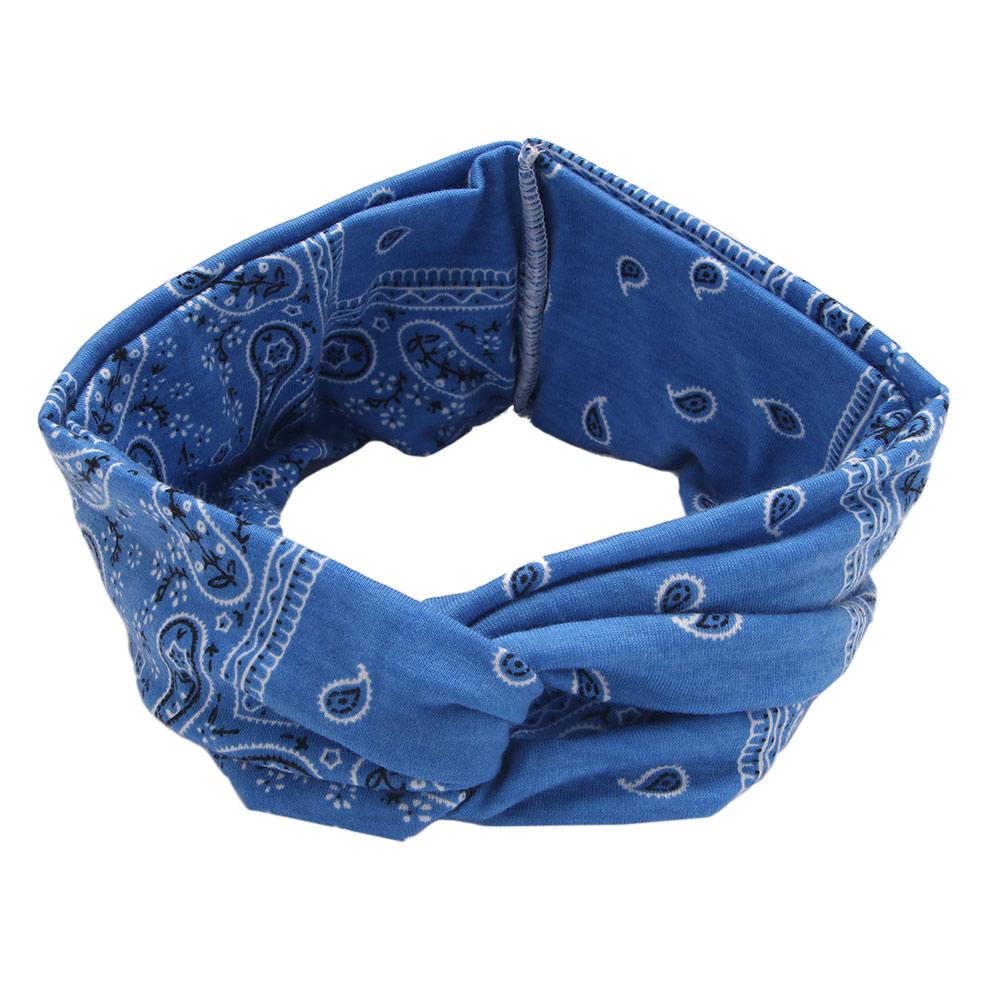 6 colors Fashion Knot Women Girls Cashew Flower Print Bandanas Headband Hairband Turban