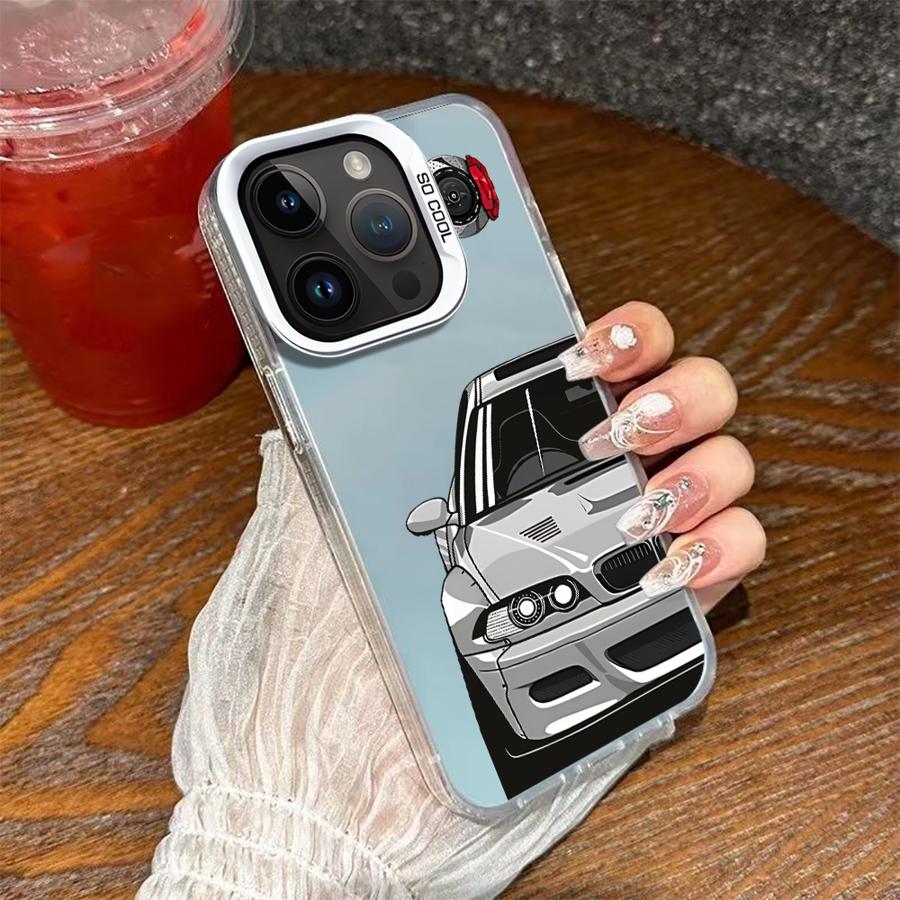 Чехол для телефона для iPhone 11 12 13 Pro Max 17 Air 14 15 16 Plus 16e Мягкий корпус JDM Спортивный автомобиль