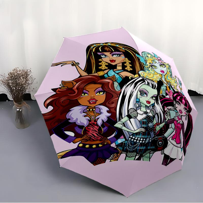 1pc Monster High Draculaura3 Umbrella, Sun Protection, And UV Shielding. It Has Eight Sturdy Ribs for Outdoor Use And Perfect Gift