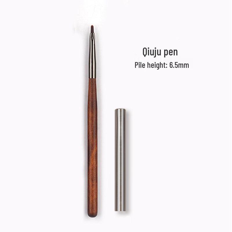 Набор кистей для нейл-арта из сандалового дерева: Круглые и плоские гелевые кисти, лайнеры, инструменты для градиента, кружева и точечной росписи