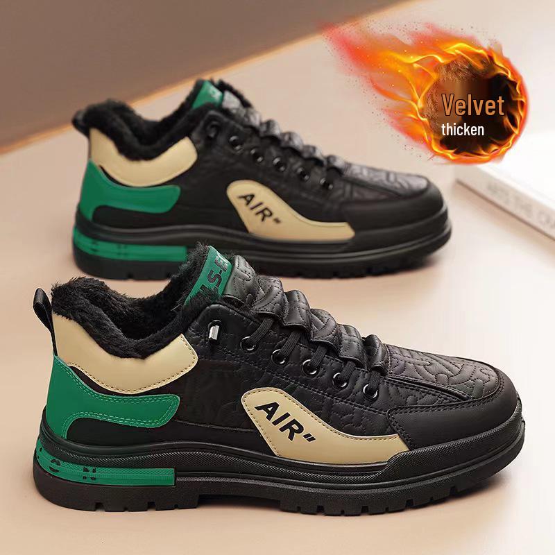 Men's Thick-Soled Casual Work Boots and Hiking Shoes