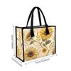 Vintage Sunflower Print Tote Bag Casual Large Capacity Daily Shopping Handbag