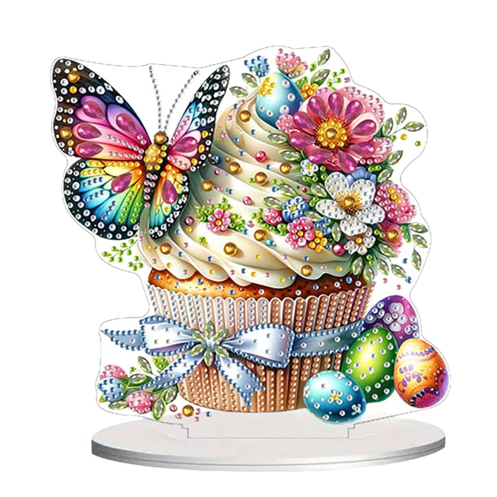 2D Flat Easter Cake DIY 5D DIY Diamond Art Tabletop Decorations Diamond Painting Desktop Decorations Bedroom Table Decoration