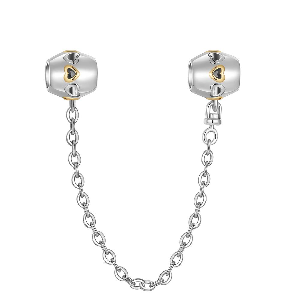 S925 стерлингового серебра милые фиолетовые подвески кошка собака бабочка цветок цепочка безопасности подвески подходят оригинальный браслет своими руками