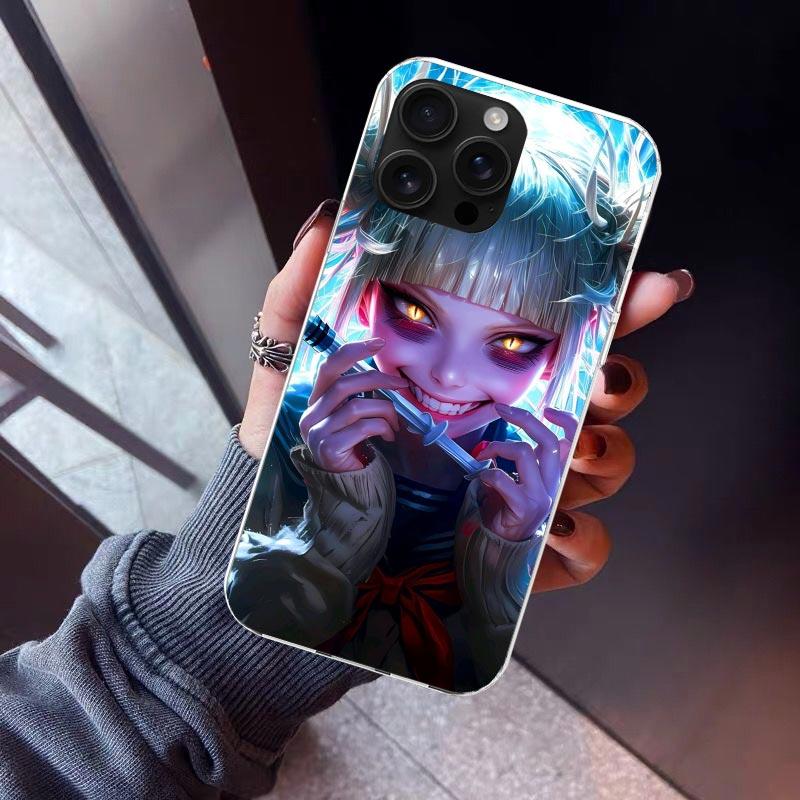Himiko Toga My Hero Phone Case For iPhone 17 Air 11 13 Mini 14 15 Plus 16 12 Pro Max 16E SE 7 8 Pattern Soft TPU Back Cover 17