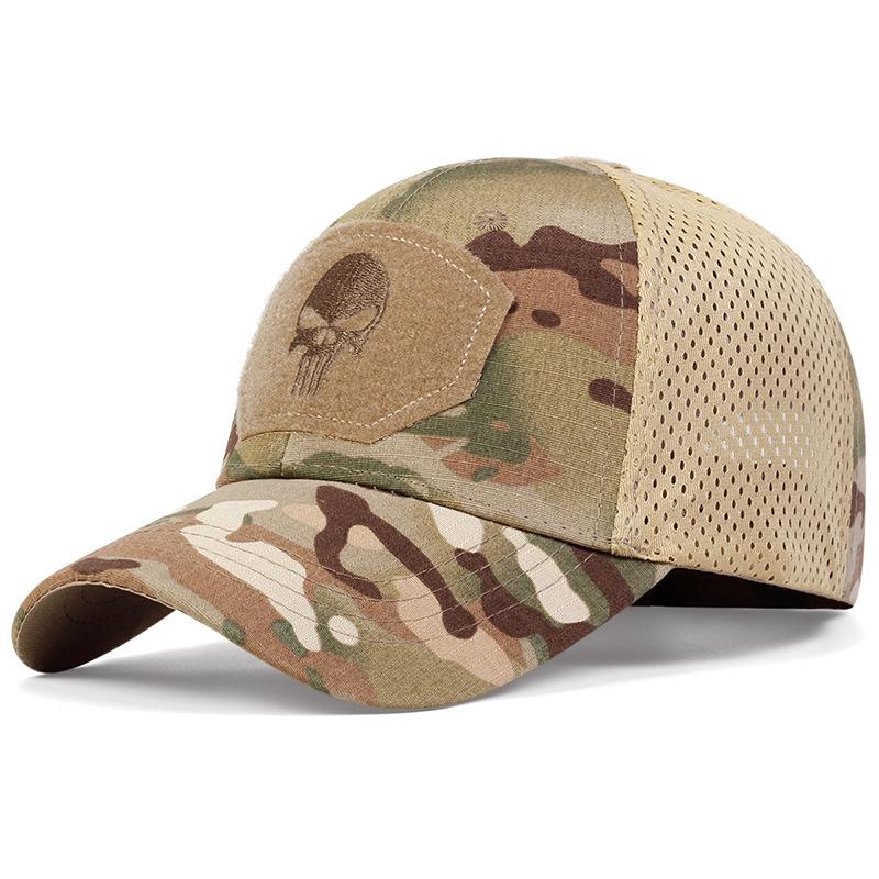 New Outdoor Camouflage Baseball Net Hat Camouflage Caps Skull Sunshade Velcro Duck Tongue Hats Suitable For Men's And Women's
