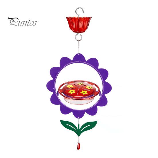 Кормушка для колибри, подвесная, наружная, цветочный дизайн, кормушка для диких птиц, нектар, ров для муравьев, для декора патио на заднем дворе