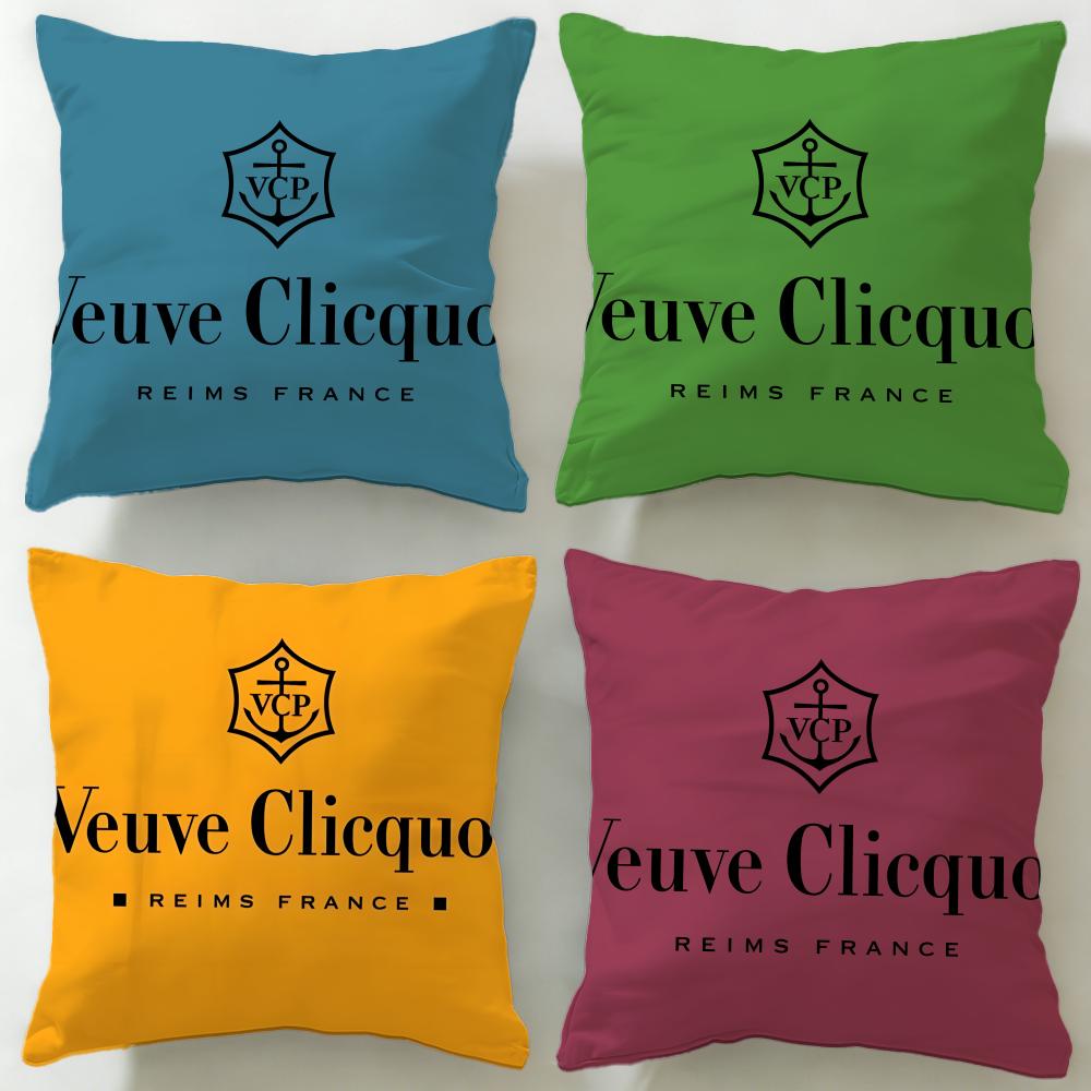 classic beverage brand Veuve Clicquot Cushion Cover Soft EasyWash Pillow Case Versatile for Couch Bed Travel and Office