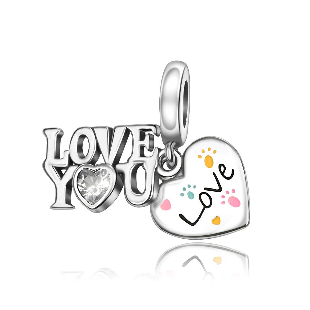 Новые медные романтические подвески в виде цветка любви, розовые бусины-чашки и бабочки, кулоны для женского браслета, обручальные украшения в подарок