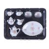 8 шт. 1/12 кукольный миниатюрный столовый сервиз фарфоровый чайный сервиз тарелки чашки