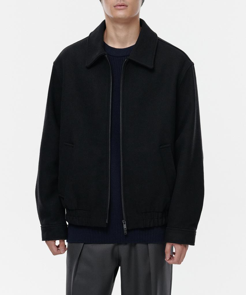 Musinsa Standard Wool Blend Minimal Blouson Jacket [Black]
