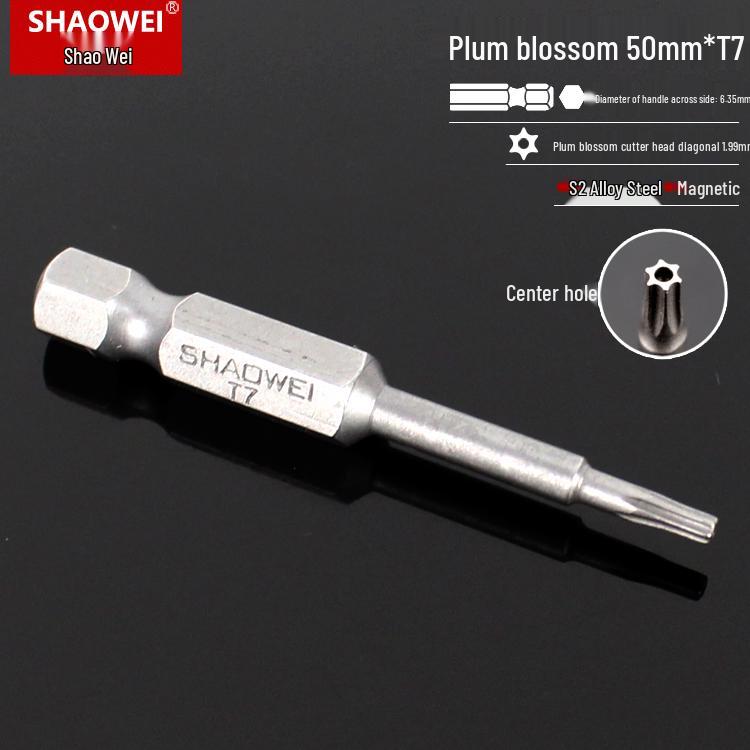 Магнитная 50-мм отвертка-звездочка и набор шестигранных бит для электродрелей