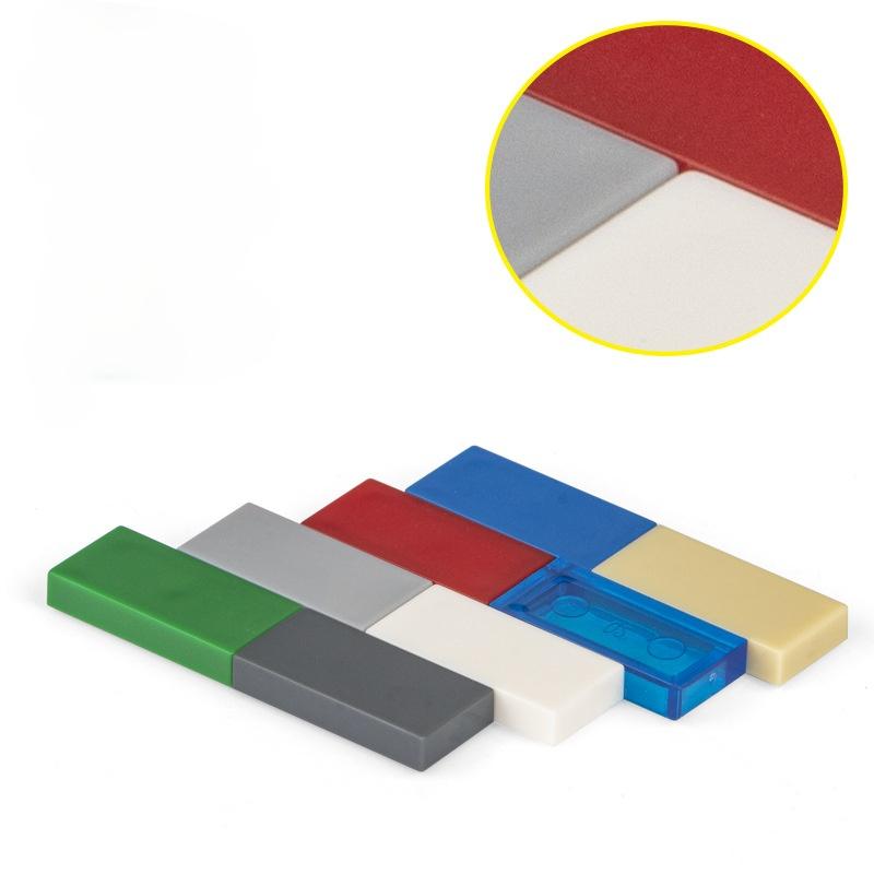 50pcs MOC Flat Tile 3069 Accessories 1x2 Smooth Panel Assemble Parts Thin Building Blocks Educational Toys Compatible Brand
